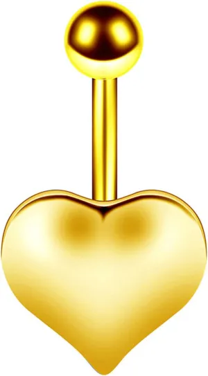 Stainless Steel Navel Rings for Women, Navel Ring for Women Heart Gold Navel Rings