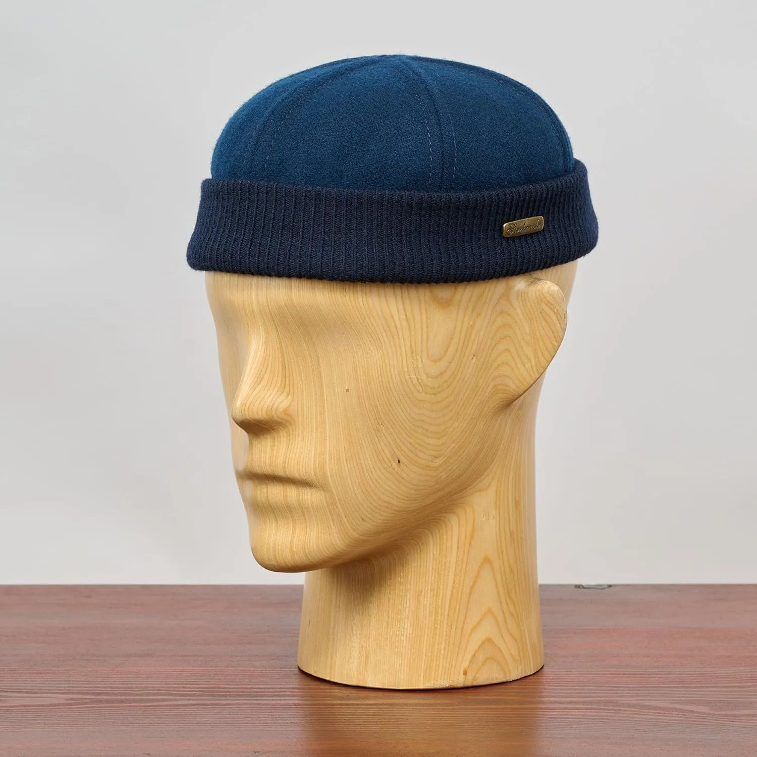 Sterkowski Navy Watch Cap | Woolen Beanie for Men and Women | Warm Classic Seaman Hat with Ribbing