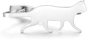 STJARNA Unique Tie Clip Cat Stainless Steel Tie Bar Personalized Gift for Men