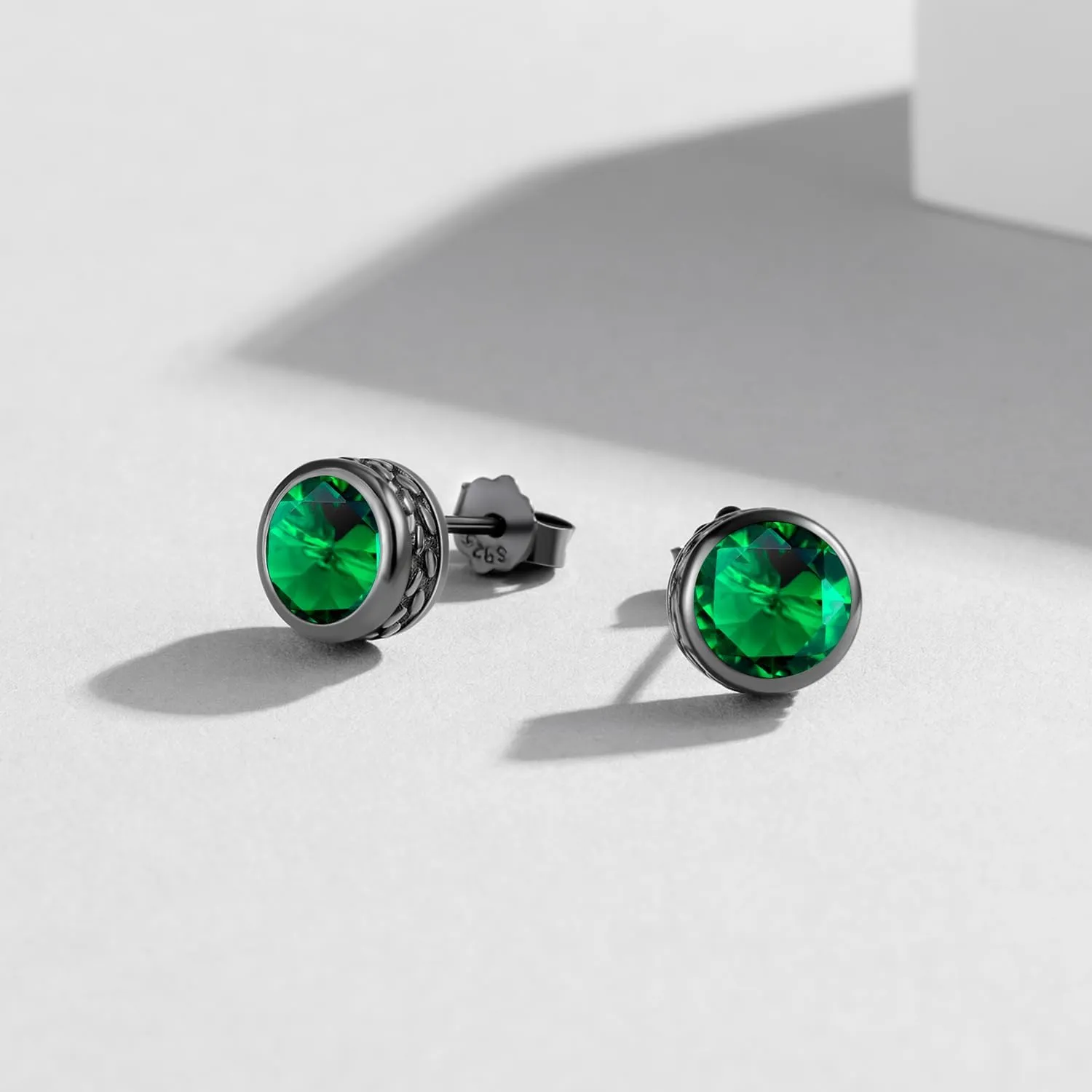 Stud Earrings 925 Sterling Silver Stud Earrings for Mens Womens Pierced Mens Earrings Jewelry Gift for Father's Day Gifts