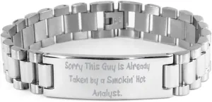 Surprise Analyst Gifts, Sorry This Guy Is Already Taken by a', Nice Birthday Ladder Bracelet Gifts For Coworkers From Colleagues, Friendship bracelet, Climbing bracelet, Gift for her, Unique gift,