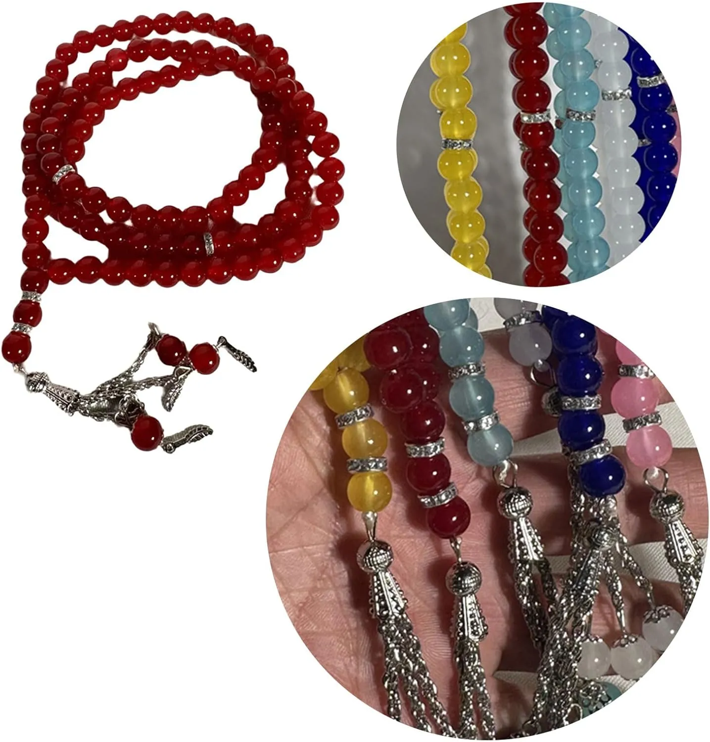 Tasbih Prayer Bead Bracelet, Muslims Rosary Beaded Handchain, Worship Supplies Accessory,Unique Religion Eid