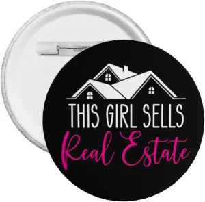 This-Girl-Sells-Real-Estate-Gifts for Women Girls Gifts Pins Brooch Women Cute Pins Backpacks Brooches for Birthday Gifts - Small
