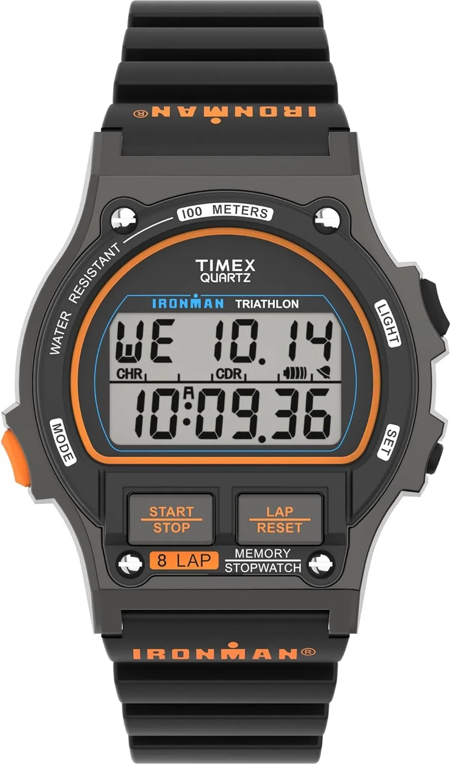 Timex Men's Ironman Classic 42mm Watch - Black Strap Digital Dial Gray Case