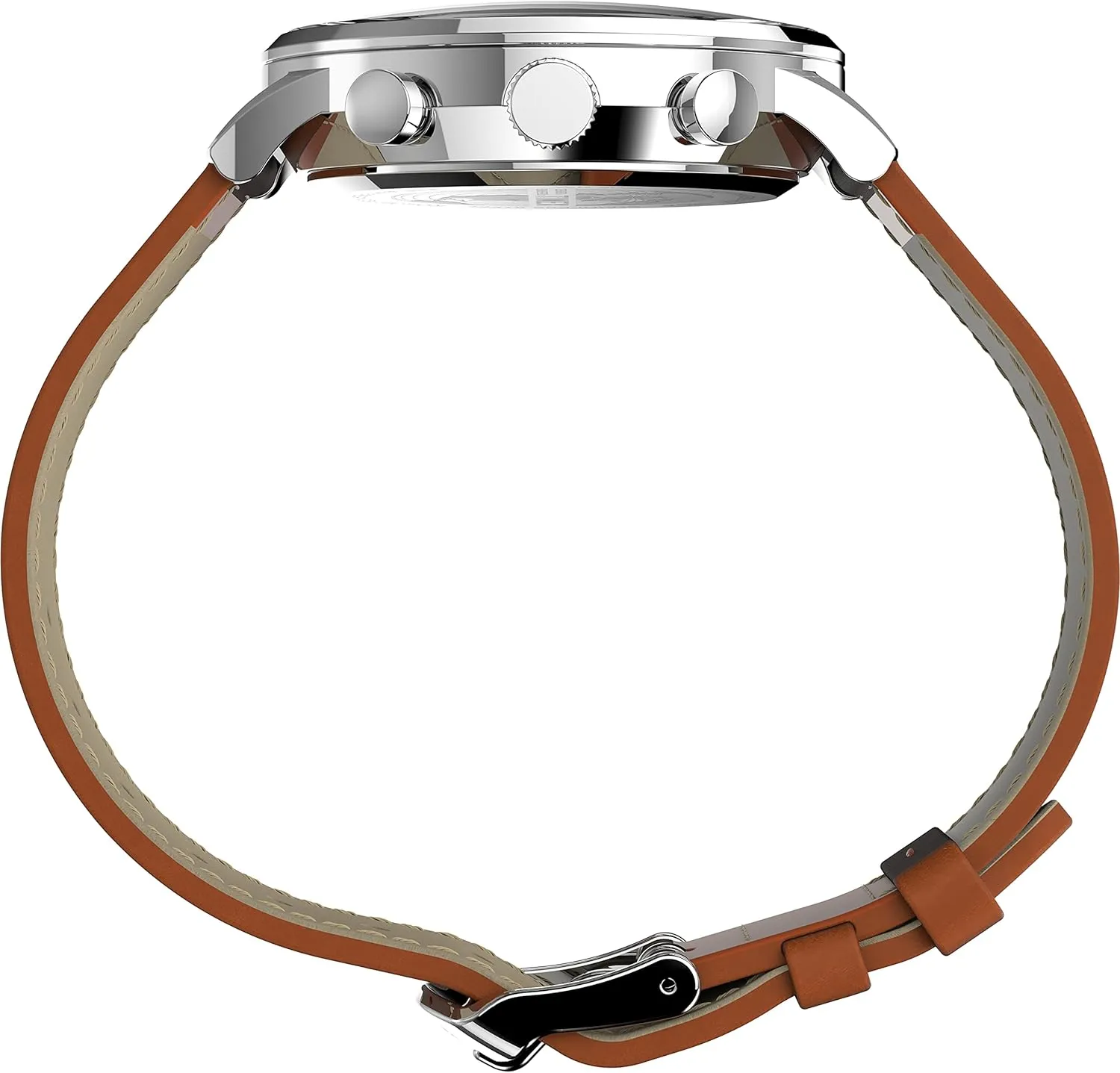 Timex Men's Waterbury Classic Chrono 40mm Stainless Steel Quartz Dress Watch with Leather Strap