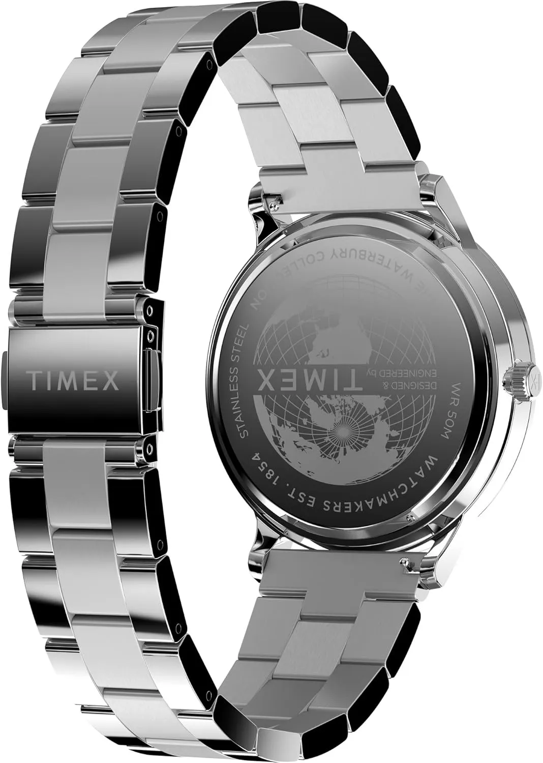 Timex Men's Waterbury Classic Chrono 40mm Stainless Steel Quartz Dress Watch with Leather Strap