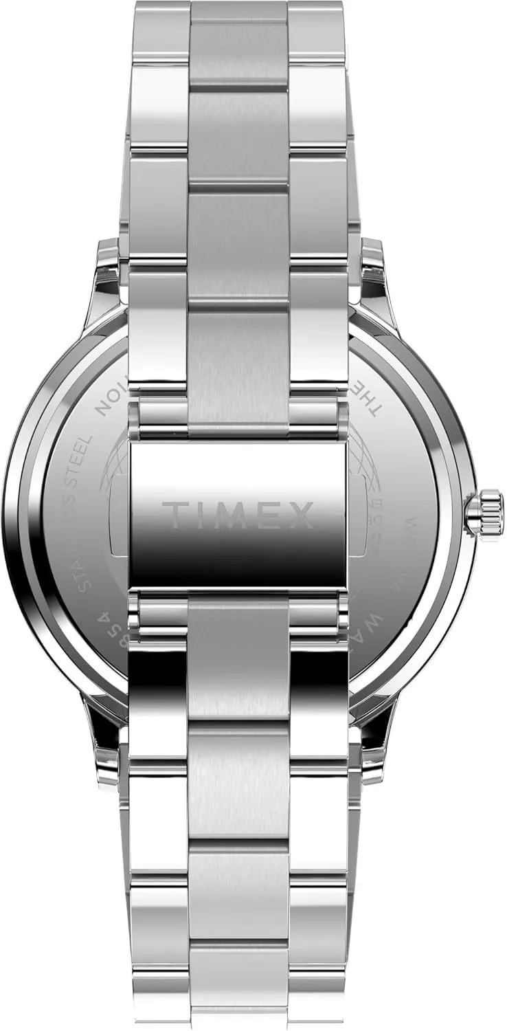 Timex Men's Waterbury Classic Chrono 40mm Stainless Steel Quartz Dress Watch with Leather Strap
