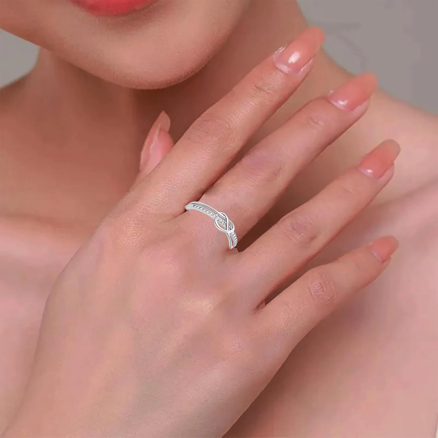 To My Daughter Rings S925 Sterling Silver Cross Ring for Women Cubic Zirconia Sterling Silver Adjustable Ring Christian Pray Cross Thumb Rings With Inspirational Card