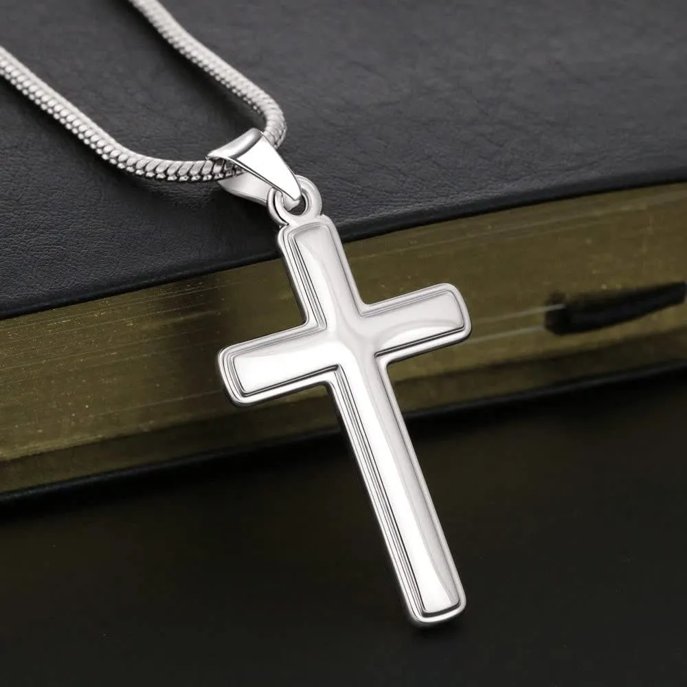 To My Son Cuban Cross Bracelet Gift From Mom & Dad | Gifts For Boy, Teen Boys For Birthday, Graduation | Beautiful Bracelet With Heartfelt Message Card & Present Box