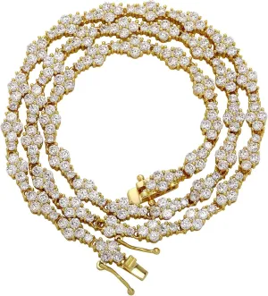 TOPGRILLZ Tennis Necklace for Women Choker Chain Necklace 14K Gold Plated 5mm Dainty Diamond Tennis Chain 16-24 Inches Gold Jewelry