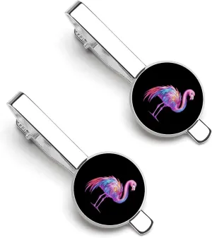 Transgender Flamingo Tie Clip Classic Necktie Bar Pinch Clothing Accessories for Wedding Party Business