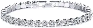 UMID 14K Gold Plated 4.5mm cubic zirconia classic tennis bracelet for men and women
