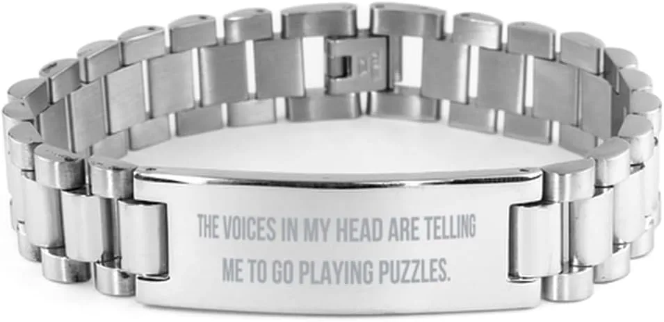 Unique Puzzles Gifts, The Voices in My Head are Telling Me to Go, Perfect Birthday Ladder Bracelet For Friends From Friends, Friendship ladder bracelet, Ladder friendship bracelet, Best friend ladder
