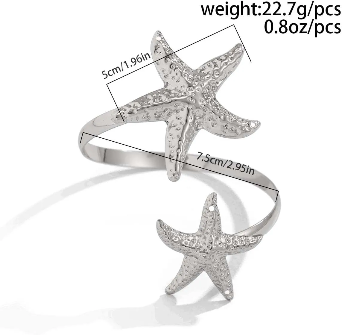 Upper Arm Bracelet Cuff Jewelry for Women Gold Arm Cuff Adjustable Flower Starfish Armband Statement Party Jewelry