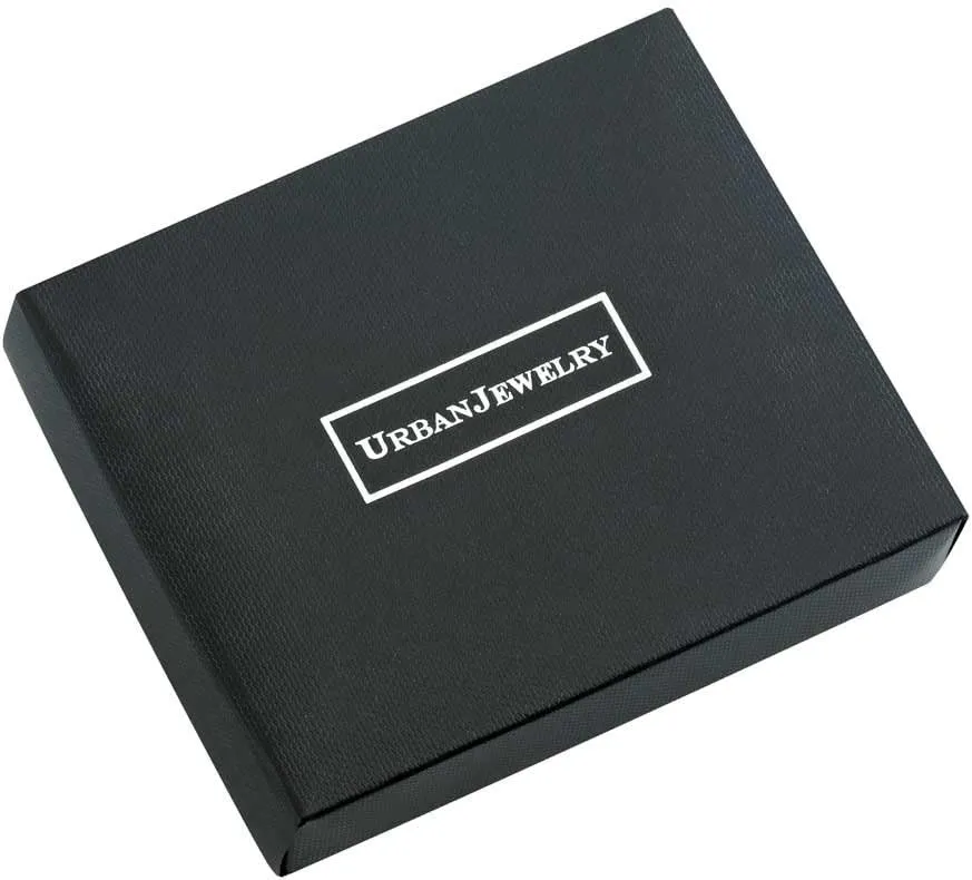 Urban Jewelry Braided Genuine Leather Bracelet with Locking Stainless Steel Clasp (Unique Designs Options)