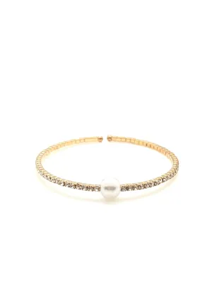 Valerie Sparkly Pearl Cuff - Gold