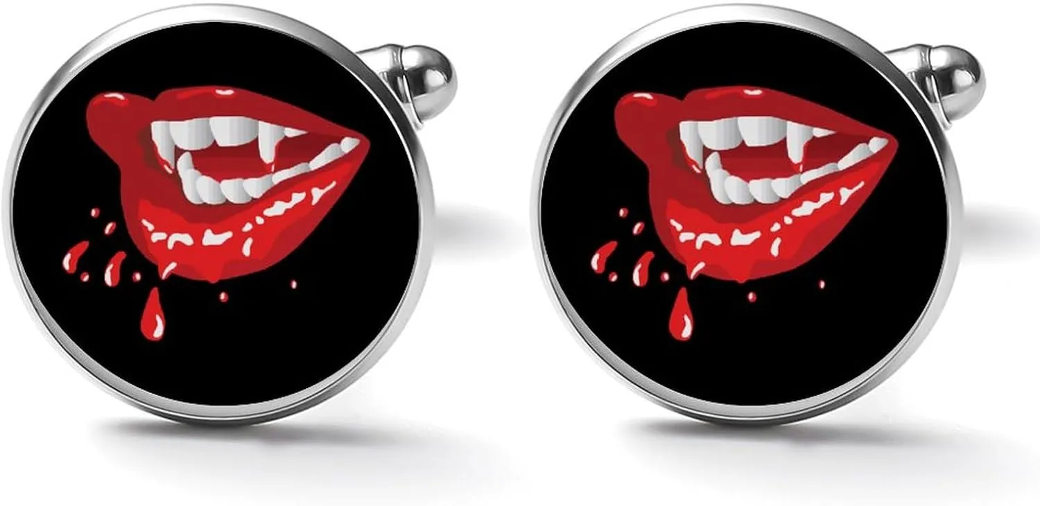 Vampire Lips Mens Classic Cufflinks Wedding Business Shirt Cuff Links Shirts Accessories Gifts