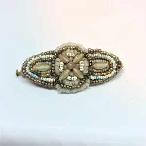 Vintage Hand Made Seed Bead Brooch 1940's