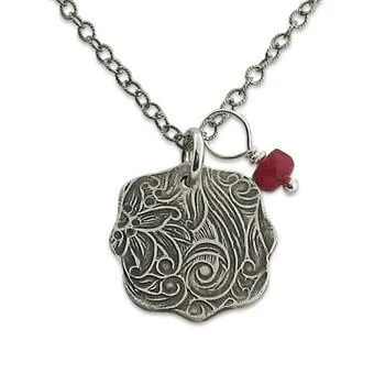 Vintage Initial Charm Necklace
