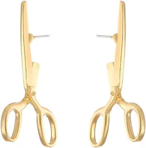 Vintage Scissors Dangle Drop Stud Earrings for Women Hairdresser Minimalist Scissor Dangling Earring Personalized Jewelry Gifts