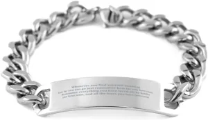 Whenever You find Yourself doubting Bracelet,Sobriety Gifts for Men Women,Gifts for Sobriety,Sobriety Bracelet,Serenity Prayer,Sober Gifts,Cuban Bracelet