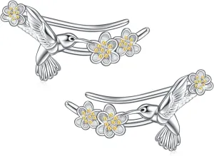 WINNICACA S925 Sterling Silver Ear Climbers Earrings for Women Silver Earrings for Women Hypoallergenic Crawler Earrings Gift for Her
