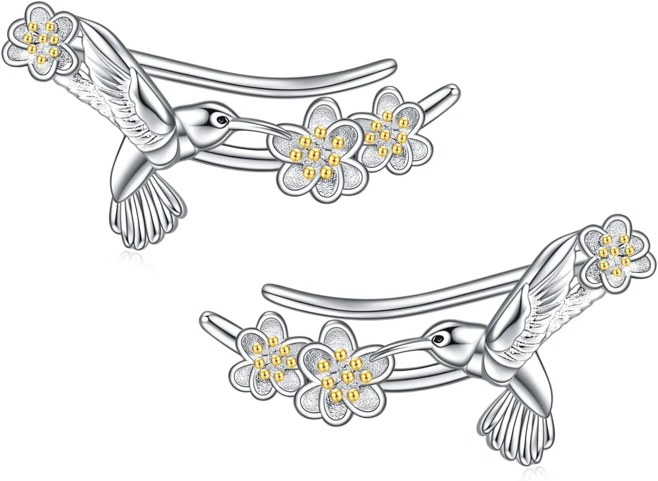 WINNICACA S925 Sterling Silver Ear Climbers Earrings for Women Silver Earrings for Women Hypoallergenic Crawler Earrings Gift for Her
