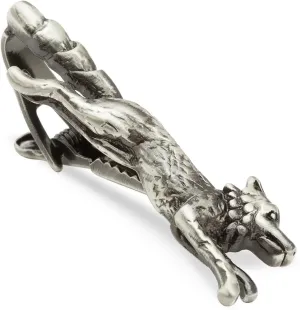 Winter Sprinting Fox Silver Tie Bar Silver Rhodium Plating Winter Sprinting Fox Silver Tie Bar