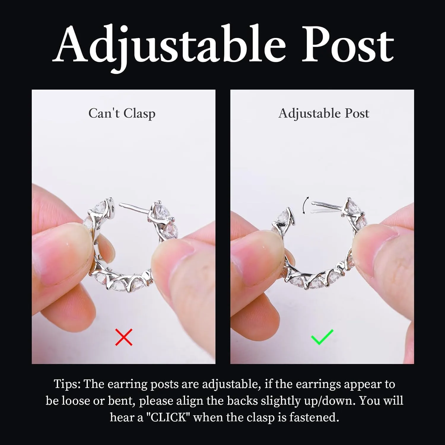 WOAINI Moissanite Tennis Hoop Earrings for Women Female Mom, VVSI Clarity, 925 Sterling Silver Earring 18K Gold Plated, Small Huggie Hoop Earring, Anniversary Birthday Gifts for Lover Lady Friend