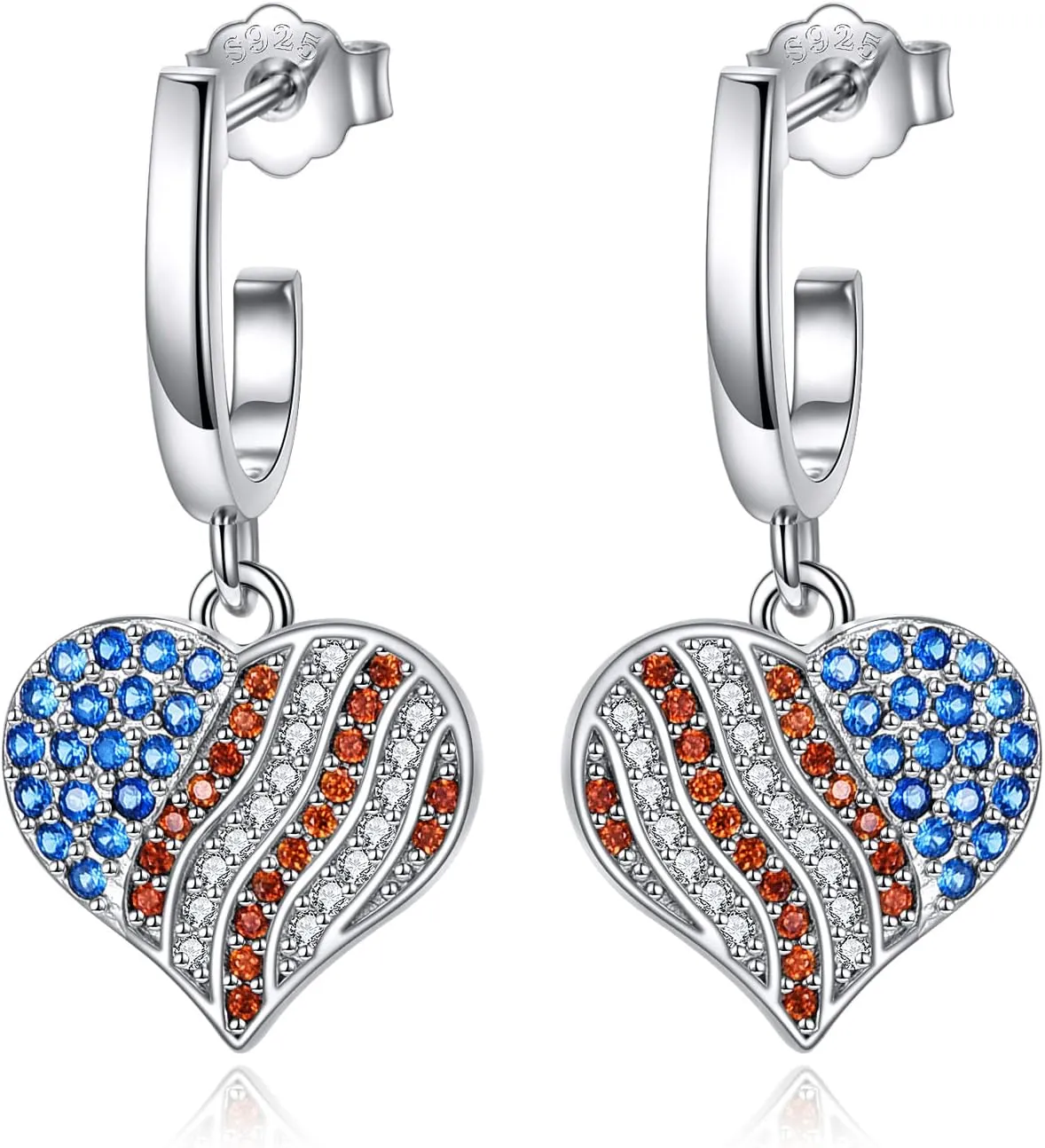 Women Ladies Earrings 925 Sterling Silver Drop &Dangle Earring Stud Hypoallergenic Jewelry