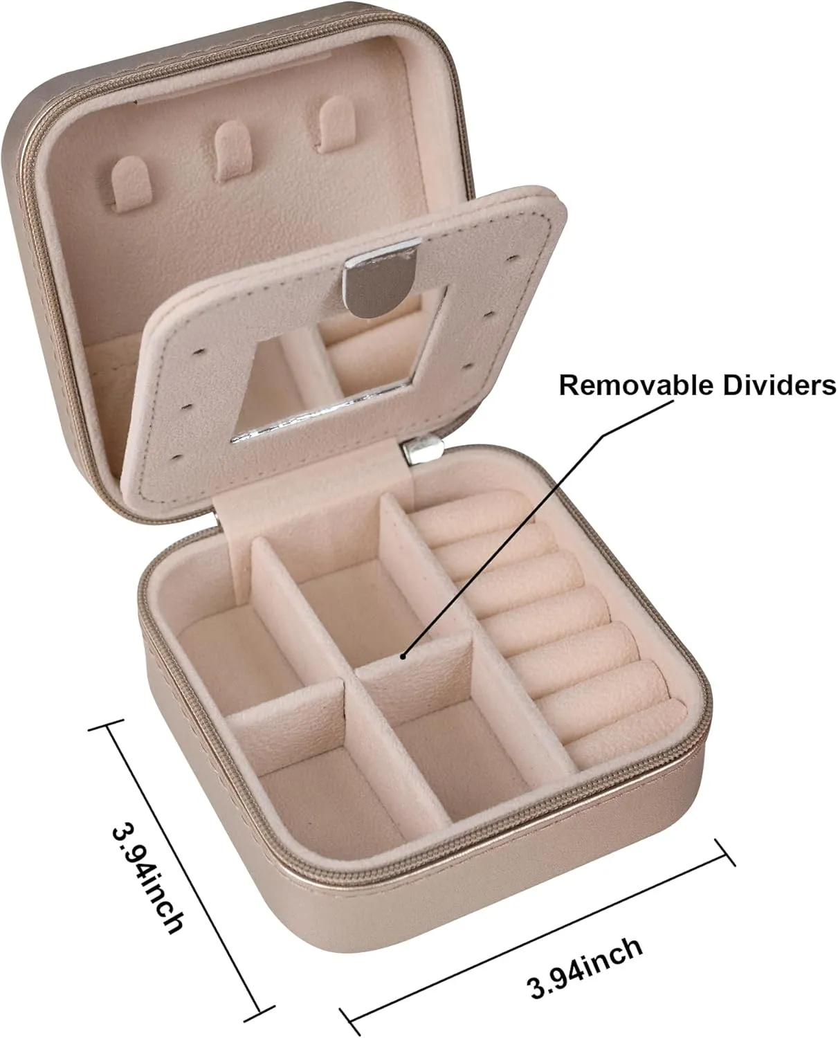 Women's Personalized Travel Jewelry Case, Small Jewelry Holder Organizer