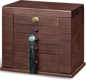 Wooden Jewelry Boxes for Women with Lock,Large Capacity Jewelry Boxes & Organizers,Vintage jewelry organizers and storage,dresser top jewelry organizer,Gift for Wives & Mothers