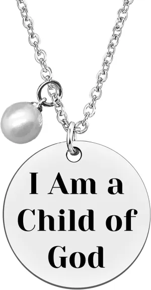Xiahuyu Goddaughter Gifts for Women Baptism Gifts for I am a Child of God Necklace Christian Gifts First Communion Gifts Religious Gifts for Goddaughter