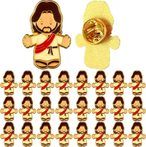 Yinkin Christian Jesus Pins Bulk Enamel Christian Lapel Pins Jesus Brooch Religious Party Favors for Easter Church