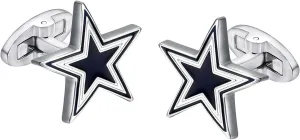 Yoursfs Blue Five Star Cufflinks for Men Stainless Steel Classic Wedding Engagement Cuff Links